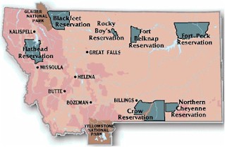 Map of Montana's Seven Tribes